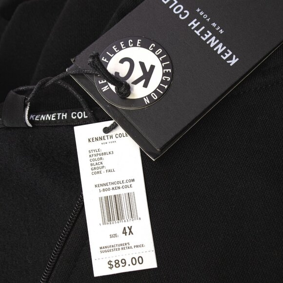 Kenneth Cole Big & Tall Techni-Cole Super Soft Fleece Full Zip Hoodie - Picture 3 of 4